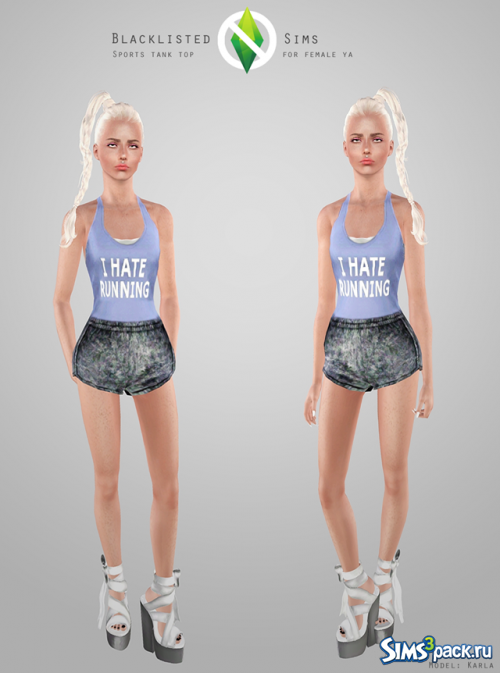 Майка с принтом Sports tank top от Blacklistedsims