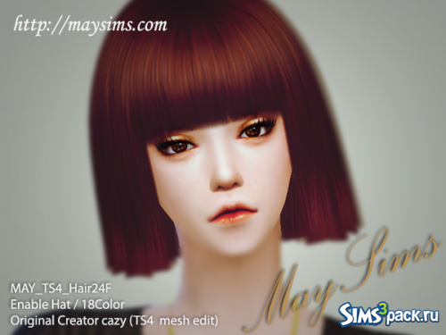 Прическа May_TS4_Hair24F от Maysims