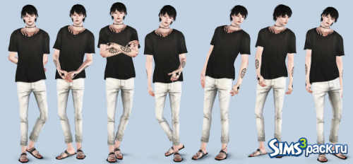 Мужские позы sims3 male pose от JEB