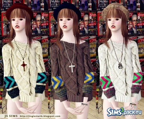 Вязаный свитер Knitted sweater "Cold" от JS Sims