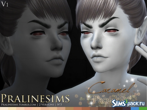 Скины Caramel Faceskin от Pralinesims