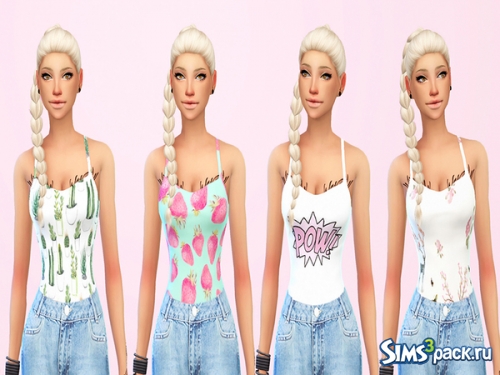 Женские майки singlet recolor от parisasia