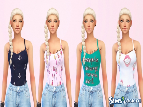 Женские майки singlet recolor от parisasia