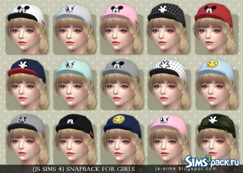 Кепка For Girls от [JS SIMS 4]