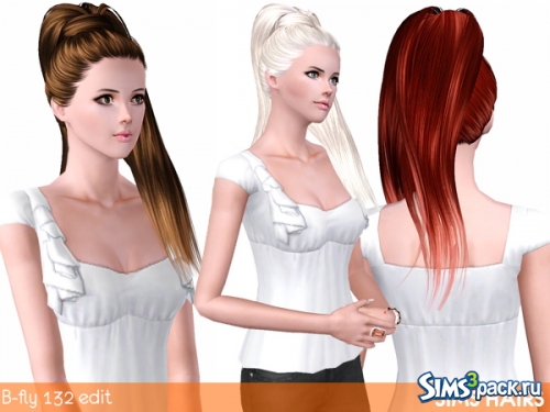 Ретекстура прически B-fly’s AF 132 от Sims Hairs