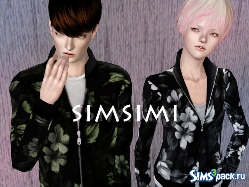 Жакет с цветочным принтом Flower blouson jacket от Simsimi