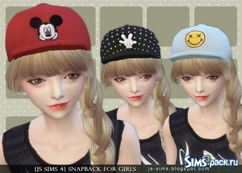 Кепка For Girls от [JS SIMS 4]