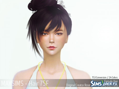 Женская причёска _Hair75F (TS3 Conversion) от May Sims