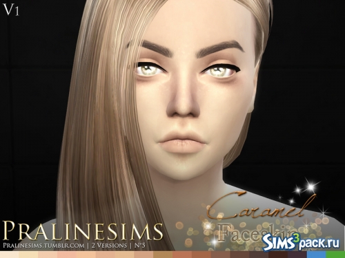 Скины Caramel Faceskin от Pralinesims