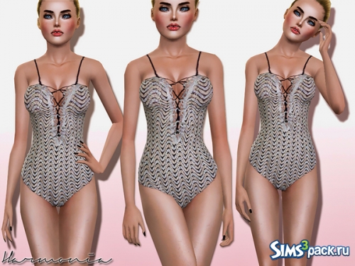 Вязаный купальник Metallic Crochet-Knit Swimsuit от Harmonia