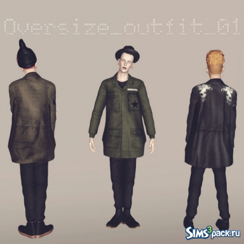 Мужской наряд Oversize outfit 01 от simsimi