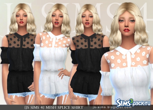 Белая блузка от JS SIMS 4