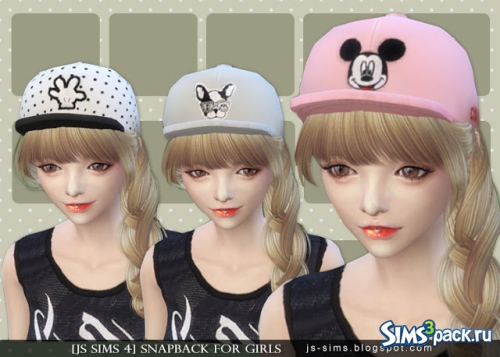 Кепка For Girls от [JS SIMS 4]