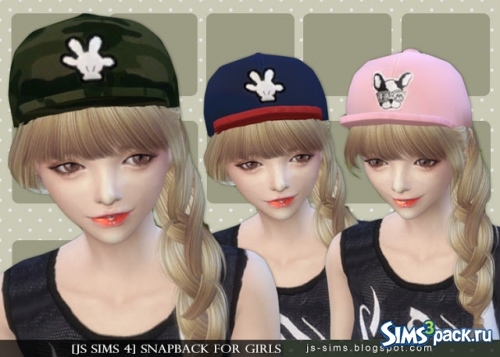 Кепка For Girls от [JS SIMS 4]