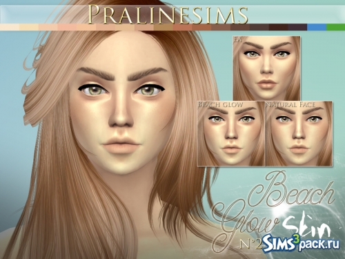 Скин женский и мужской Beach Glow Skin от Pralinesims