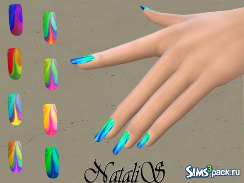 Маникюр Watercolor marble nails от NataliS