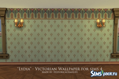 Обои "Lydia - Victorian Wallpaper" от History Lover’s Sims Blog