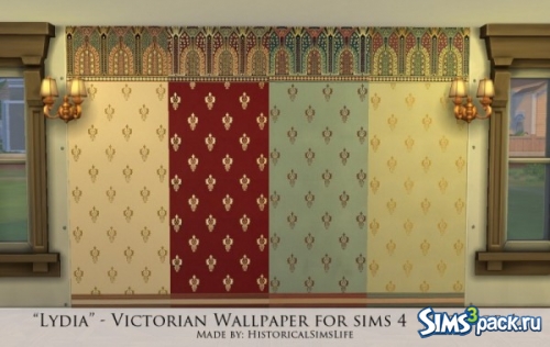 Обои "Lydia - Victorian Wallpaper" от History Lover’s Sims Blog