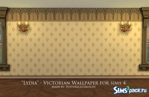 Обои "Lydia - Victorian Wallpaper" от History Lover’s Sims Blog