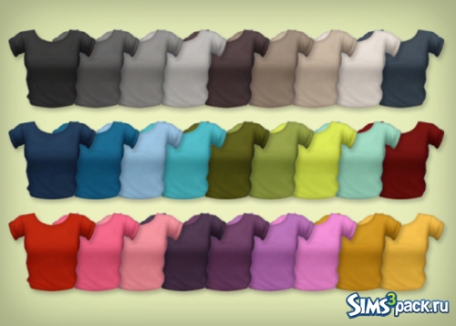 Короткая футболка Chunky Tee Recolors от Simsrocuted