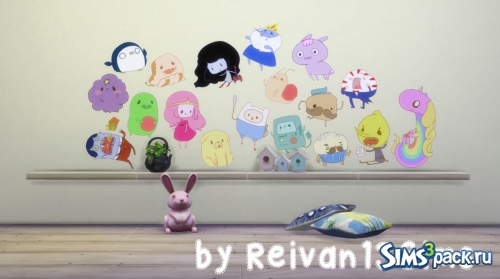 Наклейки на стену Adventure Time Decals! от reivan13sims