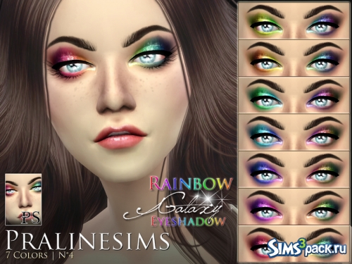 Тени для век Rainbow Galaxy от Pralinesims