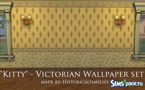 Обои Kitty – Victorian Wallpaper Set от History Lover’s Sims Blog