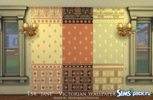 Обои Victorian Wallpaper Set от History Lover’s Sims Blog