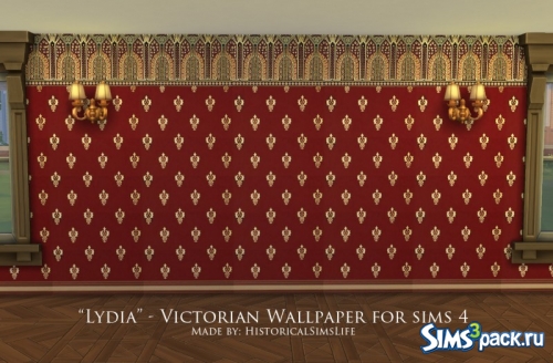 Обои "Lydia - Victorian Wallpaper" от History Lover’s Sims Blog