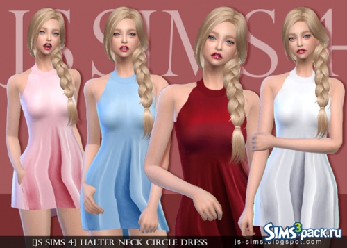 Платье Halter Neck от [JS SIMS 4]