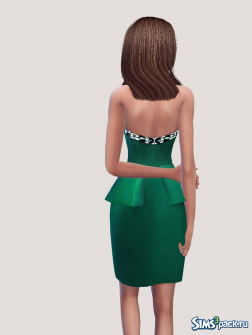 Платье Bandeau Embellished Peplum Dress от Salem2342