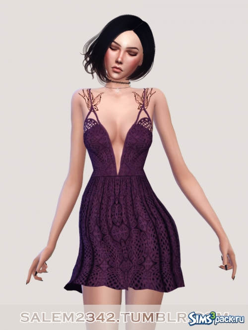 Платье Plunge Patterned Mesh Dress от salem2342