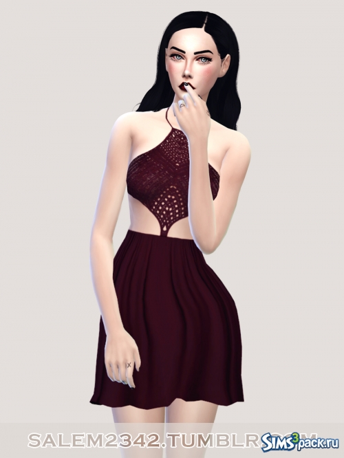 Платье Crochet Bodice Cut Out Dress от salem2342