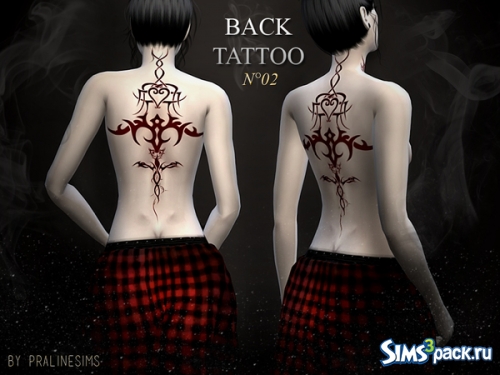 Татуировка Back N02 от Pralinesims