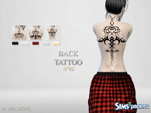 Татуировка Back N02 от Pralinesims