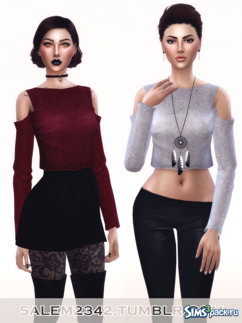 Топ Cold Shoulders Crop Jumper от salem2342