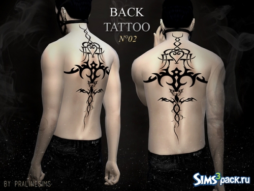 Татуировка Back N02 от Pralinesims