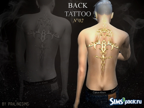 Татуировка Back N02 от Pralinesims