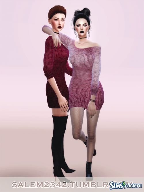 Платье Off Shoulder Knitted Jumper Dress от salem2342