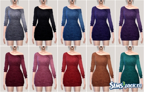 Платье Off Shoulder Knitted Jumper Dress от salem2342