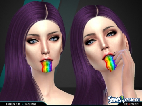 Помада Rainbow vomit от sims4krampus