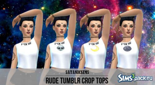 Топ tumblr crop tops от satanic-sims