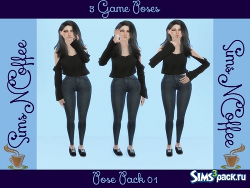 Сет поз Pose Pack 01 от SimsNCoffee