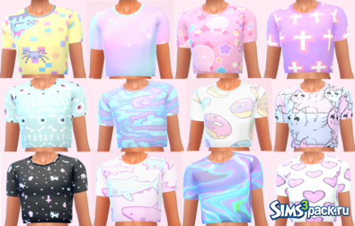 Топ Pastel Goth Tees от amaterasusims