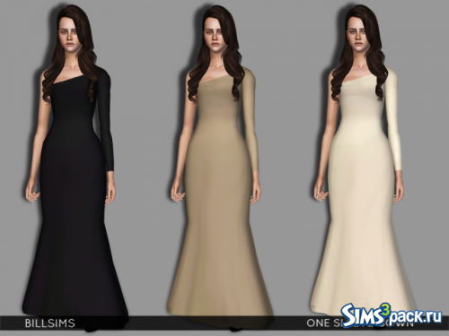 Платье макси One Sleeve Gown от Bill Sims