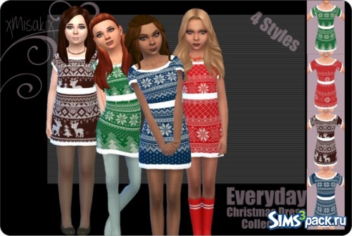 Рождественское платье для девочек Christmas Dress Collection от xMisakix