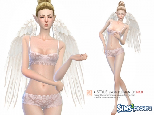 Скинтон эльфа "HS Snow Elf skintones (F)1.0" от S-Club