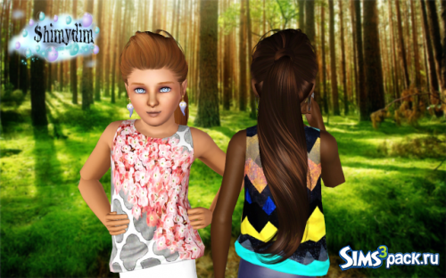 Длинный хвост Skysims 266 Conversion Child and Toddler от ShimydimSims