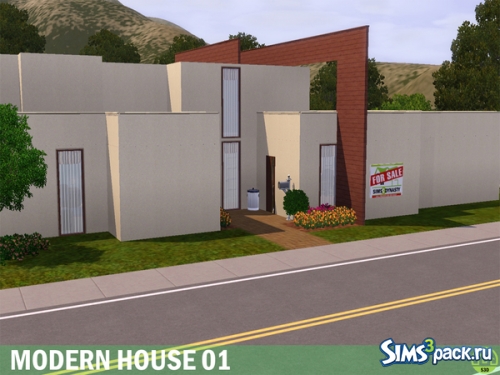 Уютный домик Modern Home 01 от Sims3Dynasty