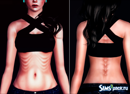 Кроп-топ Cross Halter Top от Simplyiridescentsims